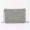Rhinestone Envelope Clutch with Metallic Chain