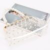 Clear Mini Purse Clutch with Chain & Faux Pearls