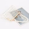 Clear Mini Purse Clutch with Chain & Faux Pearls