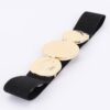 Stretch Belt with Rounded Metal Buckle