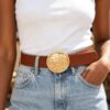 Polyurethane Belt with Metal Buckle - Sleek Finish