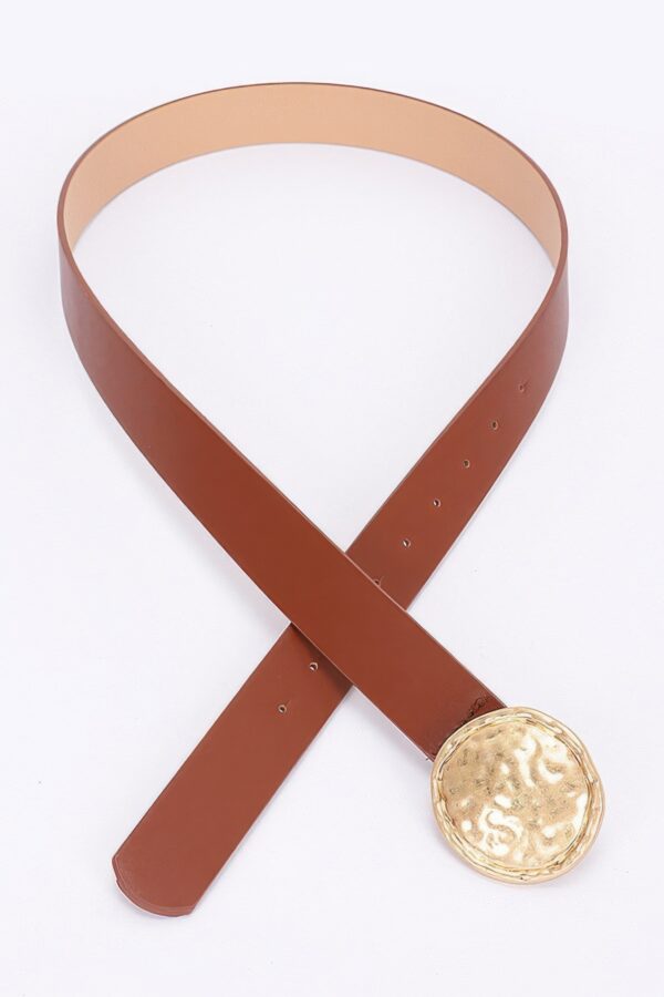 Polyurethane Belt with Metal Buckle - Sleek Finish