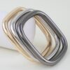 Triple Polished Cubic Cuff Bracelet - 3-Piece Set