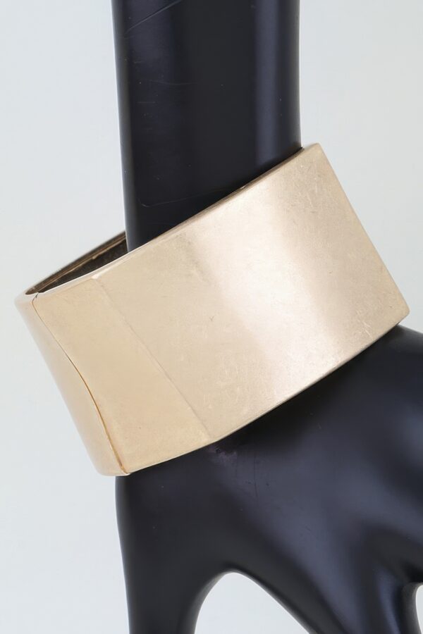 Sculptural Hammered Matte Geometric Cuff Bracelet
