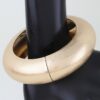 Hammered Matte Dome Cuff Bracelet - Hinged Closure
