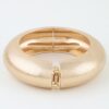 Hammered Matte Dome Cuff Bracelet - Hinged Closure