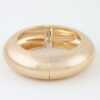 Hammered Matte Dome Cuff Bracelet - Hinged Closure