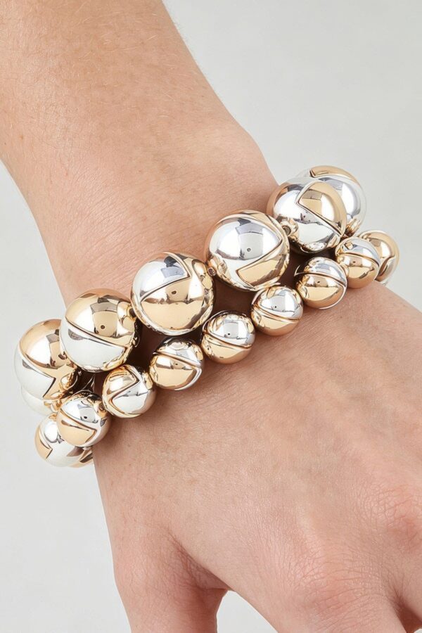 Multi-Cut Faceted Beaded Bracelet - Two-Strand