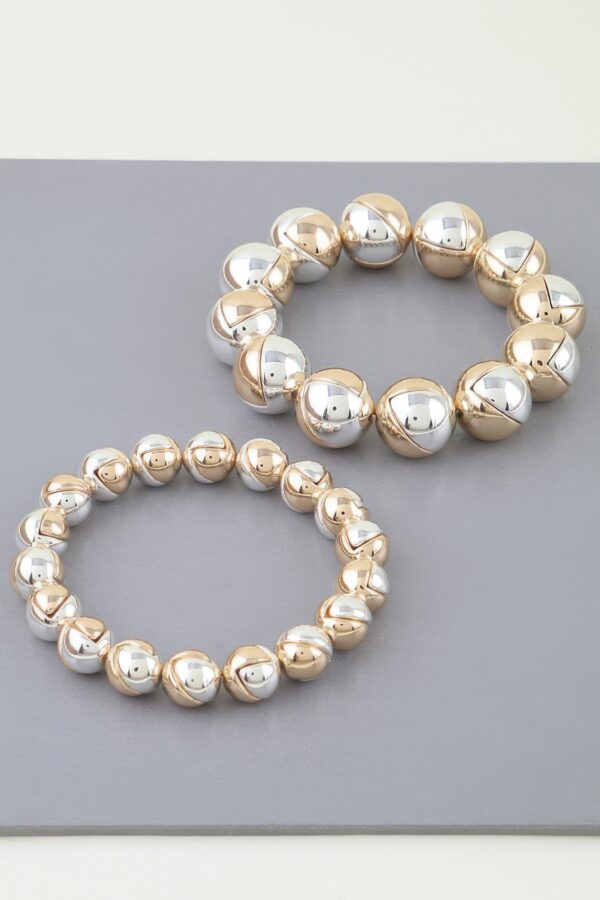 Multi-Cut Faceted Beaded Bracelet - Two-Strand