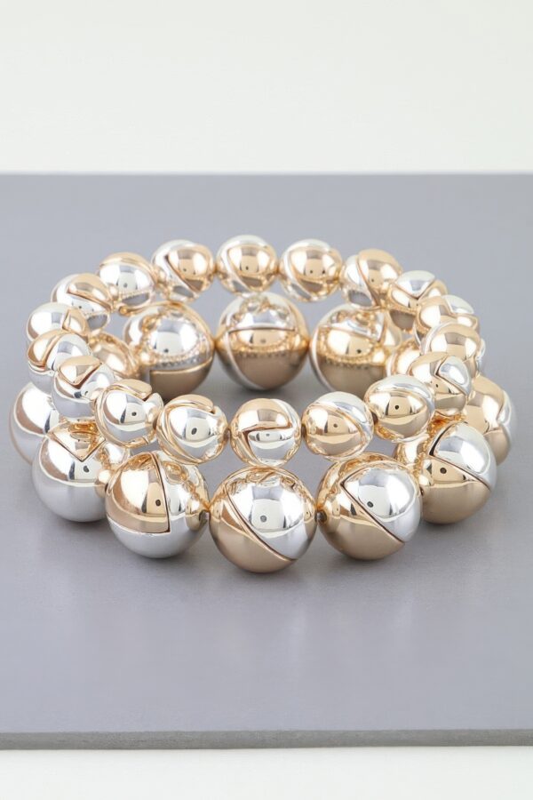 Multi-Cut Faceted Beaded Bracelet - Two-Strand