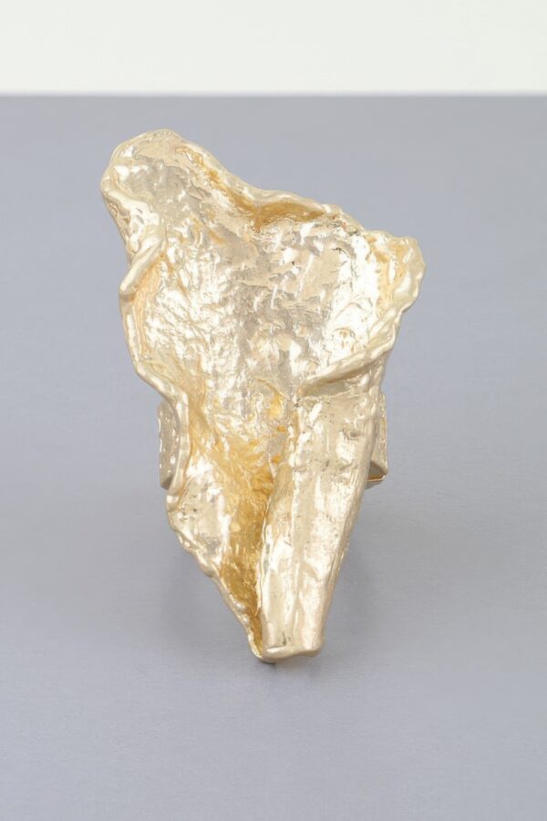 Polished Ripple Sculptural Statement Ring