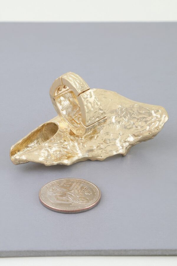 Polished Ripple Sculptural Statement Ring
