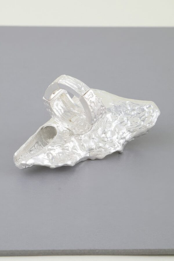 Polished Ripple Sculptural Statement Ring