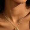 Ballerina Shoes Necklace - Gold-Toned Mini Pendant