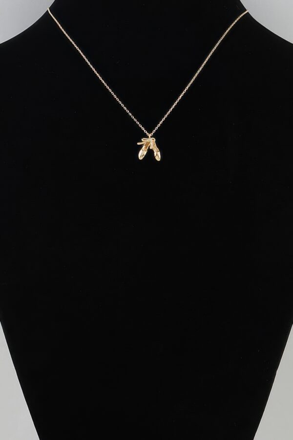 Ballerina Shoes Necklace - Gold-Toned Mini Pendant