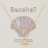 Seashell Pendant Necklace - Polished Ridged Shell