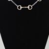 Multi Horseshoe Toggle Chain Necklace - Two-Tone Snaffle Bit