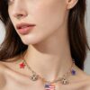 America Soccer Star Chain Necklace - Gold-Tone