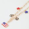 America Soccer Star Chain Necklace - Gold-Tone