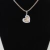 Two-Tone Hammered Heart Box Chain Necklace