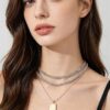 Braided Multi-Chain Pendant Necklace - Two-Tone