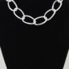Polished Twist Chain Statement Necklace - High-Shine