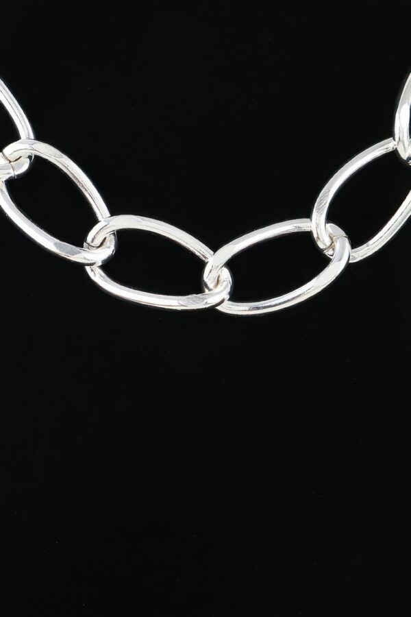 Polished Twist Chain Statement Necklace - High-Shine