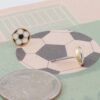 Soccer Ball Stud Earrings - Black and White Sport Studs