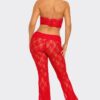 Lace Corset Crop Top & Coordinating Flare Pants Set