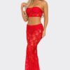 Lace Corset Crop Top & Coordinating Flare Pants Set