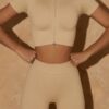 Seamless Short-Sleeve Yoga Two-Piece Set