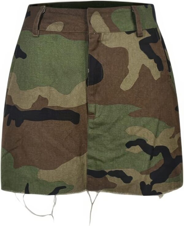 Camo Utility Mini Skirt with Pockets