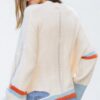 Colorblock Sweater with Asymmetrical Cutout