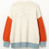 Color Block Open-Front Cardigan with Pockets