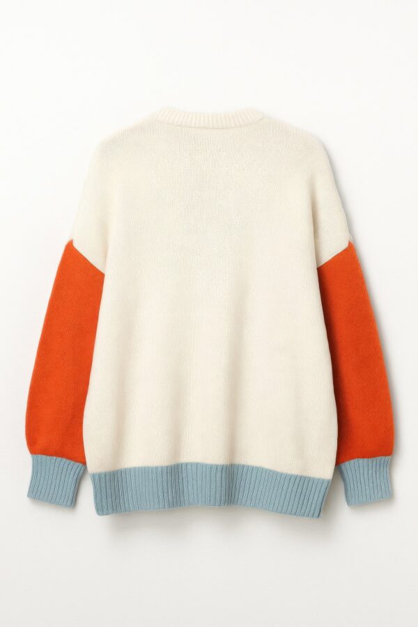 Color Block Open-Front Cardigan with Pockets