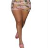 Floral Mesh Mini Skirt - Lightweight Floral Print