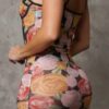 Floral Mesh Mini Skirt - Lightweight Floral Print