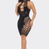 Cutout Sleeveless Midi Dress - Bodycon Mock Neck