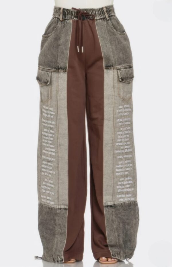 Love Is Dedication Color Block Pants - Ruched Waist