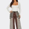 Love Is Dedication Color Block Pants - Ruched Waist