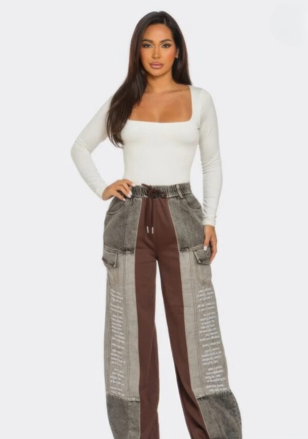 Love Is Dedication Color Block Pants - Ruched Waist