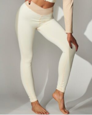 High-Waist Colorblock Leggings - Full-Length Skinny