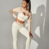 High-Waist Colorblock Leggings - Full-Length Skinny