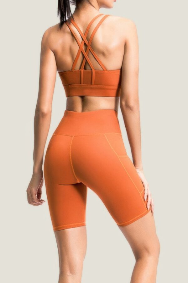 Yoga Active Set - Cross-Back Square-Neck Two-Piece