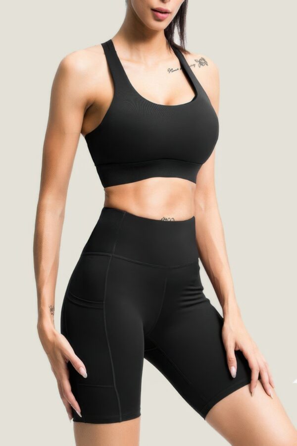 Yoga Active Set - Cross-Back Square-Neck Two-Piece