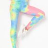 Tie-Dye Yoga Legging - Cross-Waist Ruched Back