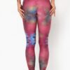 Tie-Dye Yoga Legging - Cross-Waist Ruched Back