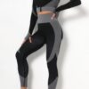 Colorblock Zip-Front Activewear Set