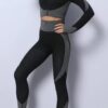 Colorblock Zip-Front Activewear Set