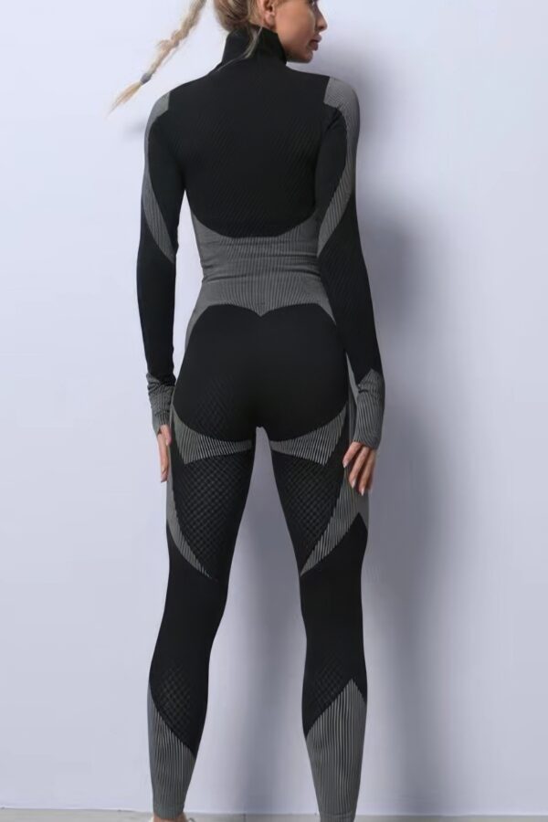 Colorblock Zip-Front Activewear Set